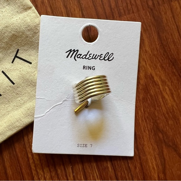 NWT Madewell Silver tone wavy ring - size 7 - Picture 4 of 6